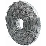 vidaXL Stacheldraht 50 m Bto-22 Feuerverzinkter Stahl