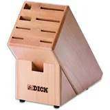 Friedr. Dick F. DICK Holzmesserblock (ohne Messer/Kochwerkzeuge, mit Sieben FŠchern, inkl. Fach fŸr Schere + Wetzstahl, Ma§e 26x9,5x22 cm) 88070010