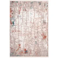 XXXLutz Vintage-Teppich, Grau, Rosa, - 160x230 cm,