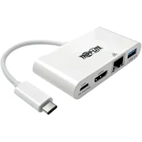 Tripp Lite TrippLite by Eaton USB-C Multiport Adapter - 4K HDMI, USB 3.x (5Gbps) Hub Port, GbE, 60W PD Aufladung, HDCP, Weiß