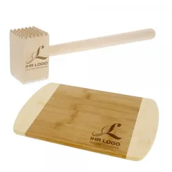 Schnitzel-SET (Schneidebrett + Fleischklopfer)