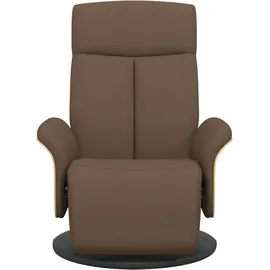 vidaXL Relaxsessel mit Fußteil Braun Stoff