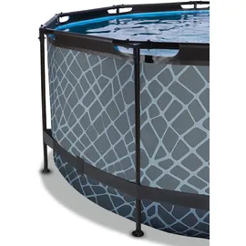 EXIT TOYS Stone Pool 360 x 122 cm inkl. Sandfilter und Abdeckung