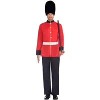 amscan 9908742 Royal Guard Herren Halloween-Kostüm – Übergröße, rot, Brust: 132 cm