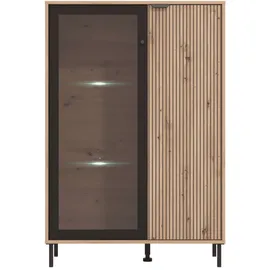 Home Affaire Highboard 93 x 137,5 x 40 cm Artisan Eiche Stripes / Beige