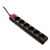 as - Schwabe Steckdosenleiste 6-fach 1,40 m Schwarz 1 St.