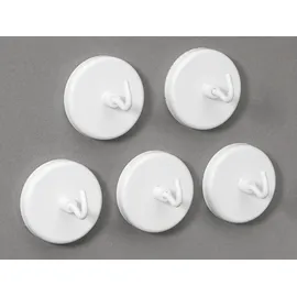 Maul Magnete weiß, Metall Ø 4,7 x 3,7 cm, 5 St.