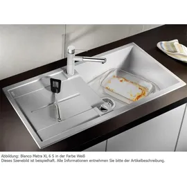 Blanco Metra XL 6 Silgranit Weiß 1000 x 500 mm Drehknopfventil