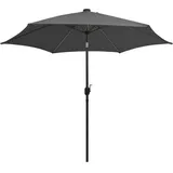 vidaXL Sonnenschirm mit LED Alu-Mast 300 cm Anthrazit