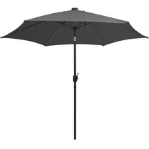 vidaXL Sonnenschirm mit LED Alu-Mast 300 cm Anthrazit