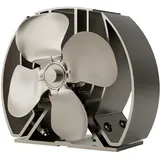 Forest Master Viking Advanced Ofenventilator – Leistungsstarkes 4-Blatt-Design für umweltfreundliche Wärmezirkulation in Holzöfen und Kaminen (Stahlgrau, Mini Viking)