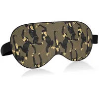 Lustige Cartoon-Affe-Schlafmaske für Männer und Frauen, Verdunkelungs-Augenabdeckung, weiche, leichte, bequeme Augenmaske mit verstellbarem Klettverschluss, blockiert Licht für Reisen, Schlaf, Yoga, N