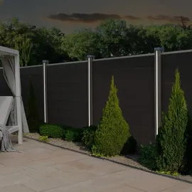 Home Deluxe Sichtschutzelement  grau Aluminium 5 St.