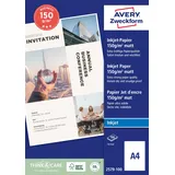 Avery Zweckform 2579-100 Business Inkjet Papier (100 Blatt, 150 g/m2, DIN A4, mattes Druckerpapier, einseitig beschichtet, sofort trocken & wischfest, Flyerpapier für Inkjet-Drucker) weiß