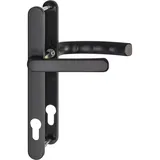 HOPPE Drückergarnitur LIÈGE - Schmalschild 24 mm, Griff flach,67 - 72,schwarz matt