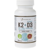 Progress Labs Vitamin K2 MK-7 from Natto 100mcg + D3 2000IU 50mcg 120 Tabletten