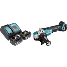Makita DGA 520 SFX1 Akku Winkelschleifer 18 V 125 mm X-LOCK Brushless + 2x Akku 3,0 Ah + Ladegerät