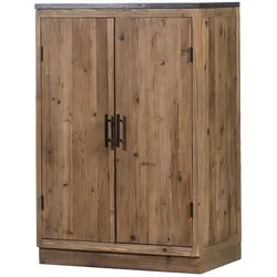 Küchenschrank aus Massivholz und Stein 120 cm hoch