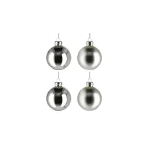 WEBMARKETPOINT Weihnachtsbaumkugel 10er-Set ¦ silber ¦ Glas,Aluminium Ø: 6.0