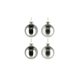 WEBMARKETPOINT Weihnachtsbaumkugel 10er-Set ¦ silber ¦ Glas,Aluminium Ø: 6.0