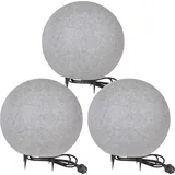 H4L Kugelleuchte Granit 40-40-40 cm 3er Set grau