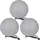 H4L Kugelleuchte Granit 40-40-40 cm 3er Set grau