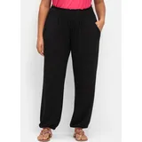 sheego Schlupfhose Jersey schwarz 50