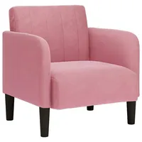 vidaXL Sessel mit Armlehnen Samt 57,9 x 58,1 x 54 cm Rosa