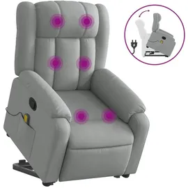 vidaXL Massagesessel mit Aufstehhilfe Stoff 92 x 98 x 0 cm Grau