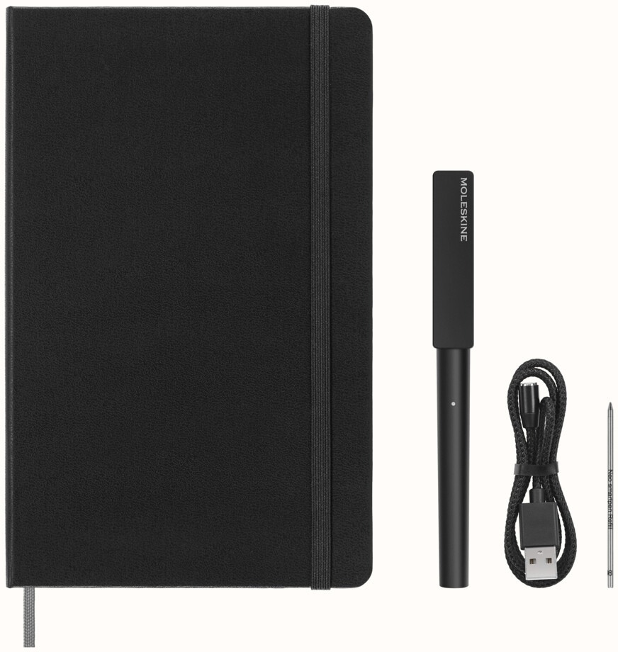 Moleskine Smart Writing Set Smart Pen+ 3 Smart Notebook Large/A5 Liniert Schwarz