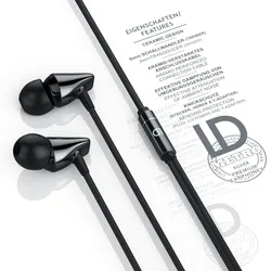 LIAM&DAAN In-Ear-Kopfhörer, High End InEar `Metro` Keramik Gehäuse / 8mm Treiber / Aramid Kabel