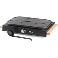 DOMO DO8717PN Pancake-Maker Antihaftbeschichtung, stufenloser Temperaturregler, Kontrollleuchte Schwarz