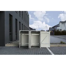 Hide Mülltonnenbox für 2 Tonnen 140 x 81 x 115 cm schwarz