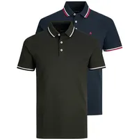 JACK & JONES Herren Poloshirt JJEPAULOS POLO 2PK