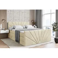 Altdecor Boxspringbett Beige, Höhe ca. 20 cm 160x200 cm,