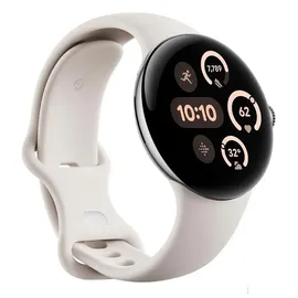 Google Pixel Watch 3 41 mm Bluetooth + LTE polished silver Sportarmband porcelain