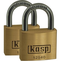 KASP K12540D2 Vorhängeschloss 40mm gleichschließend Goldgelb Schlüsselschloss