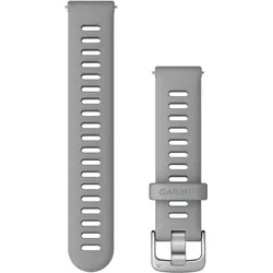 Garmin Schnellwechsel-armband, Silikon pudergrau/silber 18 mm