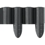 Cellfast ECO Rasenkante Palisade Gartenpalisade Raseneinfassung Beetumrandung Dekorativ UV-Strahlenbeständig Anthrazit 2,4m