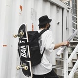 DHHVIC Große Skateboard-Rucksäcke, Herren- Und Damen-Jugend-Rucksacksacks, Rucksäcke, Ultra-Leichte Oxford-Tuch wasserdichte Rucksäcke, Hip-Hop-Straße Rucksäcke,Schwarz