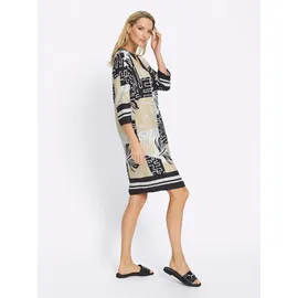 Heine Druck-Kleid Etuikleid Mehrfarbig 42