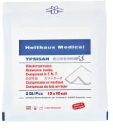 Holthaus Medical YPSISAN Vlieskompresse, steril 13341 , 1 Packung  = 2 Stück, Maße: 10 x 10 cm