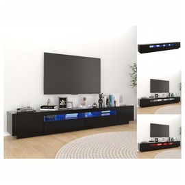 vidaXL TV-Schrank mit LED-Leuchten Schwarz 260x35x40 cm