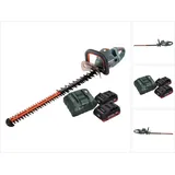 Metabo HS 18 LTX BL 75 Akku Heckenschere 18 V 75 cm Brushless + 2x Akku 4,0 Ah + Ladegerät