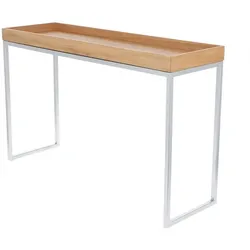 Konsolentisch Pizzo Kurz Lunasilber Eiche Natur