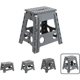 ARREGUI TB-039-G Kleiner Klapphocker Falthocker für Kinder und Erwachsene | Tragbarer und Faltbarer Klapphocker 150 Kg Belastbarkeit Hocker für Küche, Bad, Camping, Garten 39 cm hoch Grau