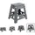 ARREGUI TB-039-G Kleiner Klapphocker Falthocker für Kinder und Erwachsene | Tragbarer und Faltbarer Klapphocker 150 Kg Belastbarkeit Hocker für Küche, Bad, Camping, Garten 39 cm hoch Grau
