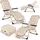 Sofotel Sonnenliege 2er-Set 120 x 60 x 80 cm Beige