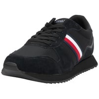 Tommy Hilfiger RUNNER EVO MIX ESS Runner Sneaker Herren, Schwarz (Black), 44 EU