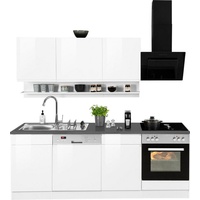 Kochstation Küche »KS-Virginia«, Breite 220 cm, wahlweise mit oder ohne E-Geräte, weiß